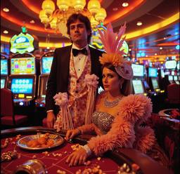The ship's casino, slot machines and roulette (16mm, surreal), FFF Cruises: Voyage 01 · FFF\CRS\073\009