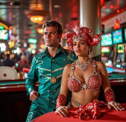 The ship's casino, slot machines and roulette (16mm, surreal), FFF Cruises: Voyage 01 · FFF\CRS\073\016