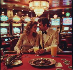 The ship's casino, slot machines and roulette (16mm, surreal), FFF Cruises: Voyage 01 · FFF\CRS\073\021