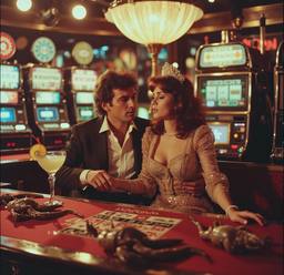 The ship's casino, slot machines and roulette (16mm, surreal), FFF Cruises: Voyage 01 · FFF\CRS\073\023