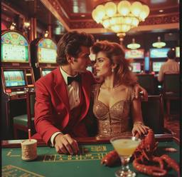 The ship's casino, slot machines and roulette (16mm, surreal), FFF Cruises: Voyage 01 · FFF\CRS\073\024