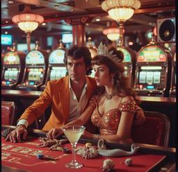 The ship's casino, slot machines and roulette (16mm, surreal), FFF Cruises: Voyage 01 · FFF\CRS\073\025