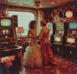 The ship's casino, slot machines and roulette (16mm, surreal), FFF Cruises: Voyage 01 · FFF\CRS\073\031