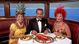 Dinner with the Captain, lobsters and pineapples