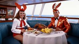 An ugly young couple dine with the Captain, FFF Cruises: Voyage 01 · FFF\CRS\075\001