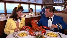 An ugly young couple dine with the Captain, FFF Cruises: Voyage 01 · FFF\CRS\075\003