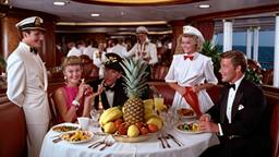 Dashing young people dine with the Captain, FFF Cruises: Voyage 01 · FFF\CRS\076\005