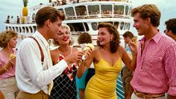 The rusty ship, a young crowd dancing on deck, FFF Cruises: Voyage 01 · FFF\CRS\079\003