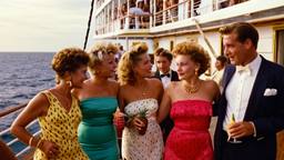 The rusty ship, a young crowd dancing on deck, FFF Cruises: Voyage 01 · FFF\CRS\079\005