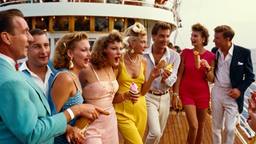 The rusty ship, a young crowd dancing on deck, FFF Cruises: Voyage 01 · FFF\CRS\079\007