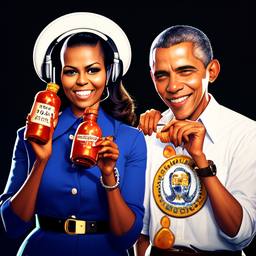 Barack and Michelle Obama, Dial-a-Sauce · FFF\DAS\BMO\006