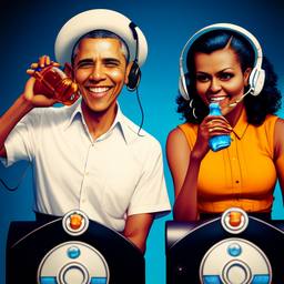Barack and Michelle Obama, Dial-a-Sauce · FFF\DAS\BMO\010
