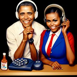 Barack and Michelle Obama, Dial-a-Sauce · FFF\DAS\BMO\013