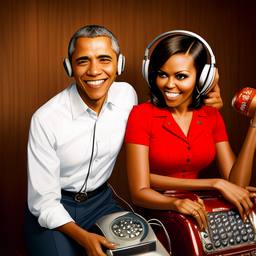 Barack and Michelle Obama, Dial-a-Sauce · FFF\DAS\BMO\014