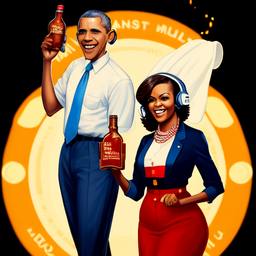 Barack and Michelle Obama, Dial-a-Sauce · FFF\DAS\BMO\015