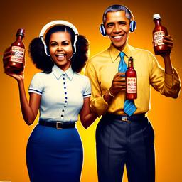 Barack and Michelle Obama, Dial-a-Sauce · FFF\DAS\BMO\016