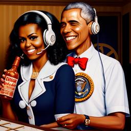 Barack and Michelle Obama, Dial-a-Sauce · FFF\DAS\BMO\021