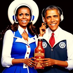 Barack and Michelle Obama, Dial-a-Sauce · FFF\DAS\BMO\023