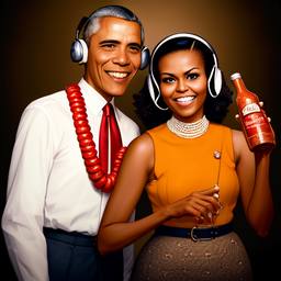 Barack and Michelle Obama, Dial-a-Sauce · FFF\DAS\BMO\024