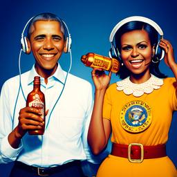 Barack and Michelle Obama, Dial-a-Sauce · FFF\DAS\BMO\026