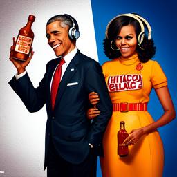 Barack and Michelle Obama, Dial-a-Sauce · FFF\DAS\BMO\027