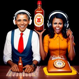 Barack and Michelle Obama, Dial-a-Sauce · FFF\DAS\BMO\028