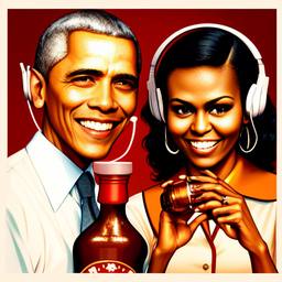 Barack and Michelle Obama, Dial-a-Sauce · FFF\DAS\BMO\029