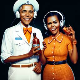 Barack and Michelle Obama, Dial-a-Sauce · FFF\DAS\BMO\030