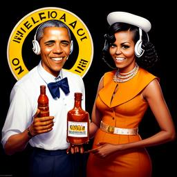 Barack and Michelle Obama, Dial-a-Sauce · FFF\DAS\BMO\032