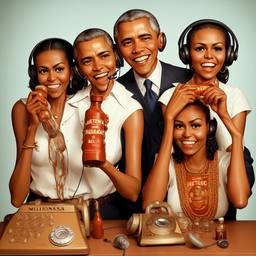 Barack and Michelle Obama, Dial-a-Sauce · FFF\DAS\BMO\033