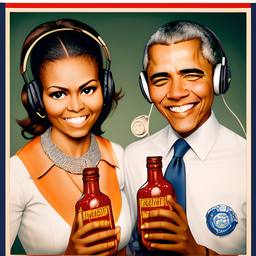 Barack and Michelle Obama, Dial-a-Sauce · FFF\DAS\BMO\037