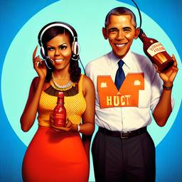 Barack and Michelle Obama, Dial-a-Sauce · FFF\DAS\BMO\038