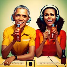 Barack and Michelle Obama, Dial-a-Sauce · FFF\DAS\BMO\039
