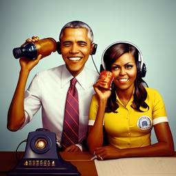 Barack and Michelle Obama, Dial-a-Sauce · FFF\DAS\BMO\041