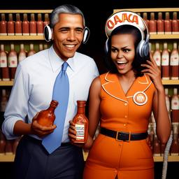 Barack and Michelle Obama, Dial-a-Sauce · FFF\DAS\BMO\043