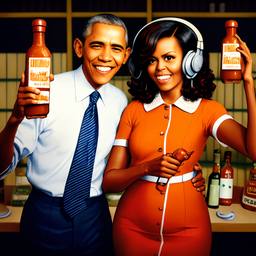 Barack and Michelle Obama, Dial-a-Sauce · FFF\DAS\BMO\047