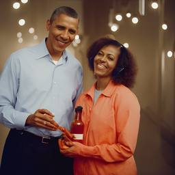 Barack and Michelle Obama, Dial-a-Sauce · FFF\DAS\BMO\049