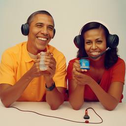 Barack and Michelle Obama, Dial-a-Sauce · FFF\DAS\BMO\052