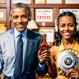 Barack and Michelle Obama, Dial-a-Sauce · FFF\DAS\BMO\053