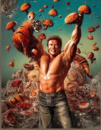 Arnold Schwarzenegger, Early Stable Diffusion · FFF\ESD\AS\007