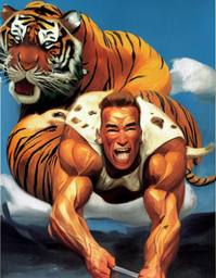 Arnold Schwarzenegger, Early Stable Diffusion · FFF\ESD\AS\011