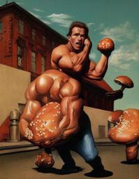 Arnold Schwarzenegger, Early Stable Diffusion · FFF\ESD\AS\020