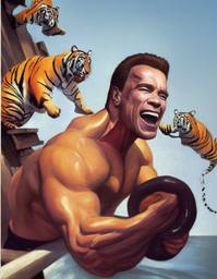 Arnold Schwarzenegger, Early Stable Diffusion · FFF\ESD\AS\032