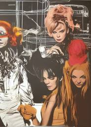 Andy Warhol and the Spice Girls, Early Stable Diffusion · FFF\ESD\AW\021