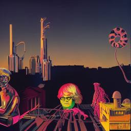 Andy Warhol and the Spice Girls, Early Stable Diffusion · FFF\ESD\AW\052