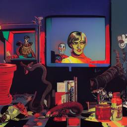 Andy Warhol and the Spice Girls, Early Stable Diffusion · FFF\ESD\AW\057