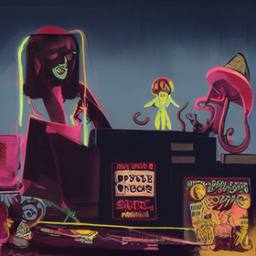 Andy Warhol and the Spice Girls, Early Stable Diffusion · FFF\ESD\AW\060