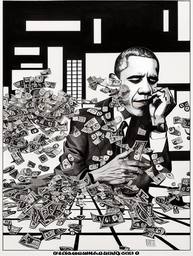 Barack Obama, Early Stable Diffusion · FFF\ESD\BO\004