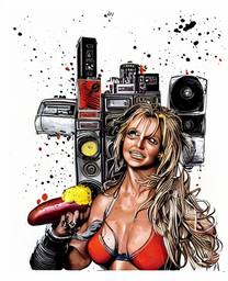 Britney Spears, Early Stable Diffusion · FFF\ESD\BS\030