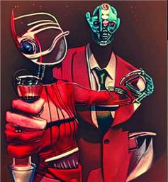 Cyborgs, Early Stable Diffusion · FFF\ESD\CYB\009